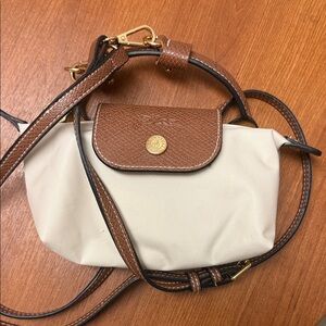 Chic Cream and Brown Crossbody Bag